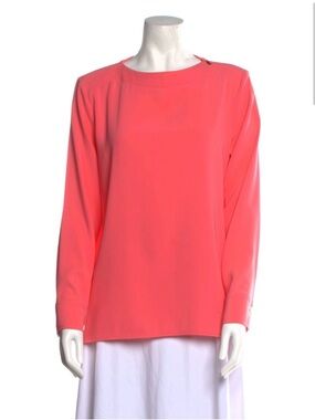Bogner Coral Long-Sleeve Boatneck Blouse